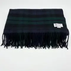 ジョンストンズオブエルガン カシミヤ100％ 大判 ブラックウォッチ