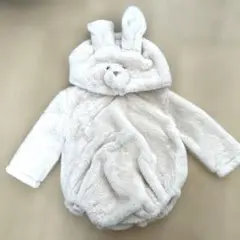 新品　うさぎ　フード付き着ぐるみ　モコモコ　ロンパース　80から90