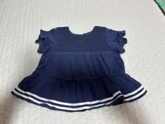 ラルフローレン刺繍 ネイビーチュニック フリル袖