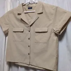 シップス　半そで　ブラウス　ベージュ