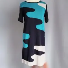 YUMA KOSHINO 半袖ひざ丈ワンピース