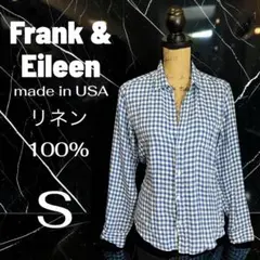 美品✨Frank&Eileen リネンスキッパーシャツ ギンガムチェック　麻　Sのサムネイル