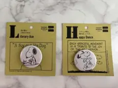 スヌーピーミュージアム 缶バッジ 2点セット