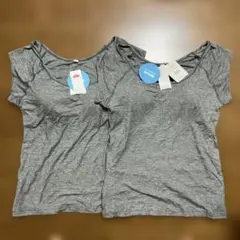 TOPVALU カップ付Tシャツ 2枚セット 吸汗速乾 LL 新品未使用品のサムネイル