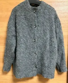 美品　ブークレカーディガン　グレー