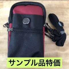 定価2500円❇サンプル特価❇ショルダーバッグ　ポーチ 赤　レッド　フック付