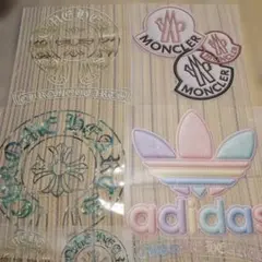 スポーツロゴ 複数刺繍アイロンプリントシート 大小セット2種類 - メルカリ