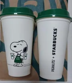 スタバ PEANUTS リユーザブルカップ スヌーピー ２本セット