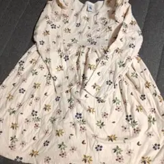 プチバトー☆花柄コットン長袖ワンピース 128㎝
