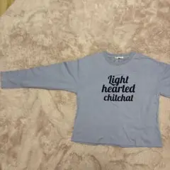 ライトブルー レディース　長袖 Tシャツ