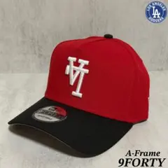 【海外限定】 NEWERA 9FORTY ドジャース キャップ レッド 黒 ②