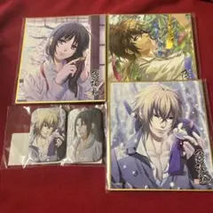 薄桜鬼　まるくじ　缶バッジ＆色紙