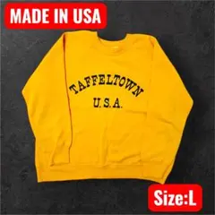 y*u様 TAFFELTOWN U.S.A. ロゴ スウェット トレーナー 黄色のサムネイル