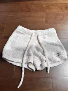 ジェラートピケもこもこショートパンツ 薄いピンク ストライプ