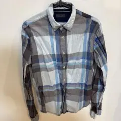 ZARA MAN チェック柄 コットン長袖シャツ