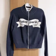 épine paris ribbon zip knit / blackのサムネイル