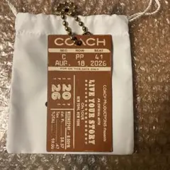 コーチチケットバッグチャーム