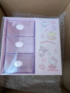 サンリオキャラクターズ 3段チェスト ピンク スマイル 景品 引き出し