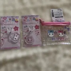 ほっぺちゃん アクリルめじるしチャーム 2個セットとポーチ