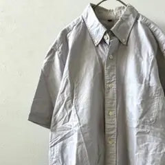 MUJI 無印良品 シャツ 半袖 胸ポケット 無地 シンプル 綿100%