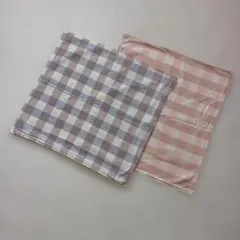 最終値下げ無印良品クッションカバー大 座布団カバー　2枚　 チェック柄