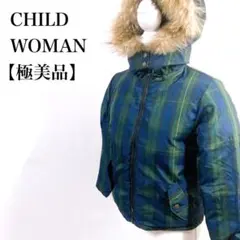 【極美品】CHILD WOMAN フード付き リアルファー ダウンジャケット