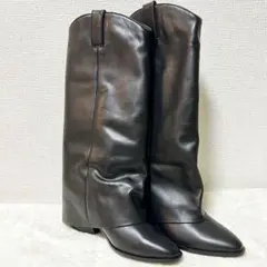 le talon GRISE レザーカバーブーツ