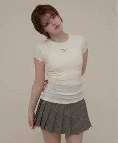 andmary Mary logo ribbon tops beige - メルカリ