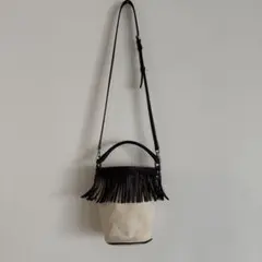 【美品】Ayakobag アヤコバッグ フリンジバスケットバッグ ブラック