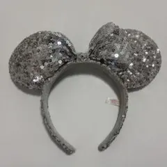 ディズニー　ミニースパンコールカチューシャ（シルバー）