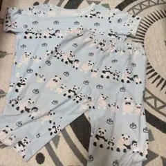 水色 パンダ柄 パジャマセット