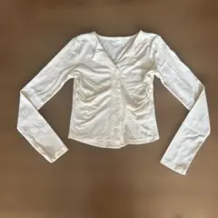 GRLリブ長袖カットソー アイボリー
