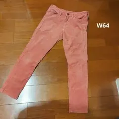 無印良品　ピンクのコーデュロイパンツ　ストレッチ