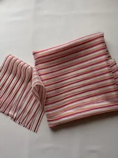 ストライプ柄薄手生地 はぎれ