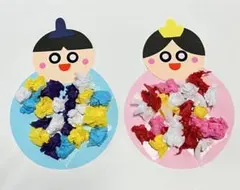 ひなまつり製作　壁面　保育製作　3月装飾