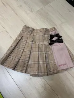 mezzo piano チェック柄プリーツスカート