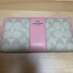 COACH 長財布 シグネチャー ピンクのサムネイル