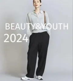 BEAUTY&YOUTH コットンツイル イージーパンツ