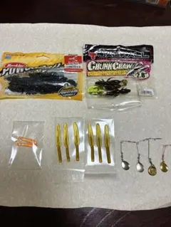 バス釣り用ワームセット Berkley JACKALL ジクスピナー４個のサムネイル