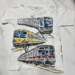 電車イラスト Tシャツ 100cm