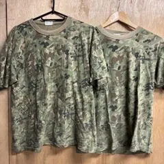 迷彩柄コットンTシャツ2枚セット　　0128o147