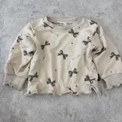 Noeil aime BeBe リボン柄 トレーナー 90cm