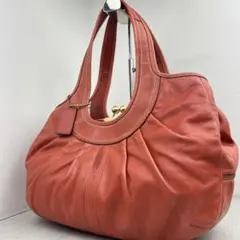 極美品 コーチ エルゴ プリーツ レザー ワンショルダーバッグ トート