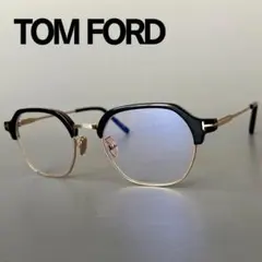 トムフォード メガネ サーモント ブロー ブルー シルバー 軽い 青 銀