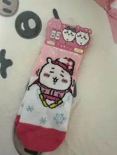 ちいかわ スキーソックス ピンク