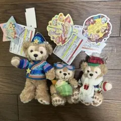 【お顔厳選】ダッフィー ぬいぐるみバッジ　3つ