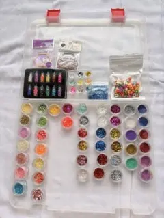 【51個】カラフルネイルパーツセット