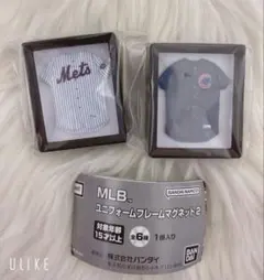 MLB ユニフォームフレームマグネット2 ニューヨーク・メッツ カブス 2点