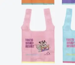 ディズニーランド カプセルトイ エコバッグ ピンク