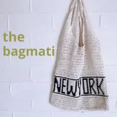 the bagmati アイボリー NEW YORK ラフィア トートバッグ